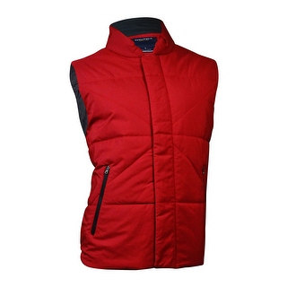 Nautica Men's Quilted Full-Zip Vest (L, Red) - L