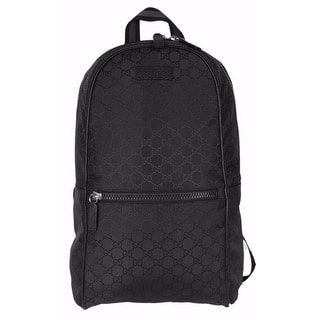 Gucci 449181 Black Nylon GG Guccissima Slim Backpack Rucksack Travel Bag