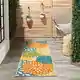 preview thumbnail 81 of 158, Nourison Aloha Floral Modern Indoor/Outdoor Area Rug 2' x 6' Runner - Turquoise Multicolor