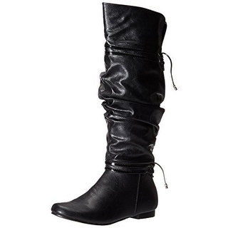 Kenneth Cole Reaction Girls No Slouch Faux Leather Knee-High Boots