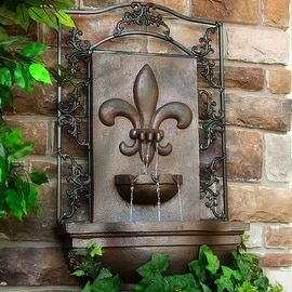 Sunnydaze French Lily Outdoor Wall Fountain