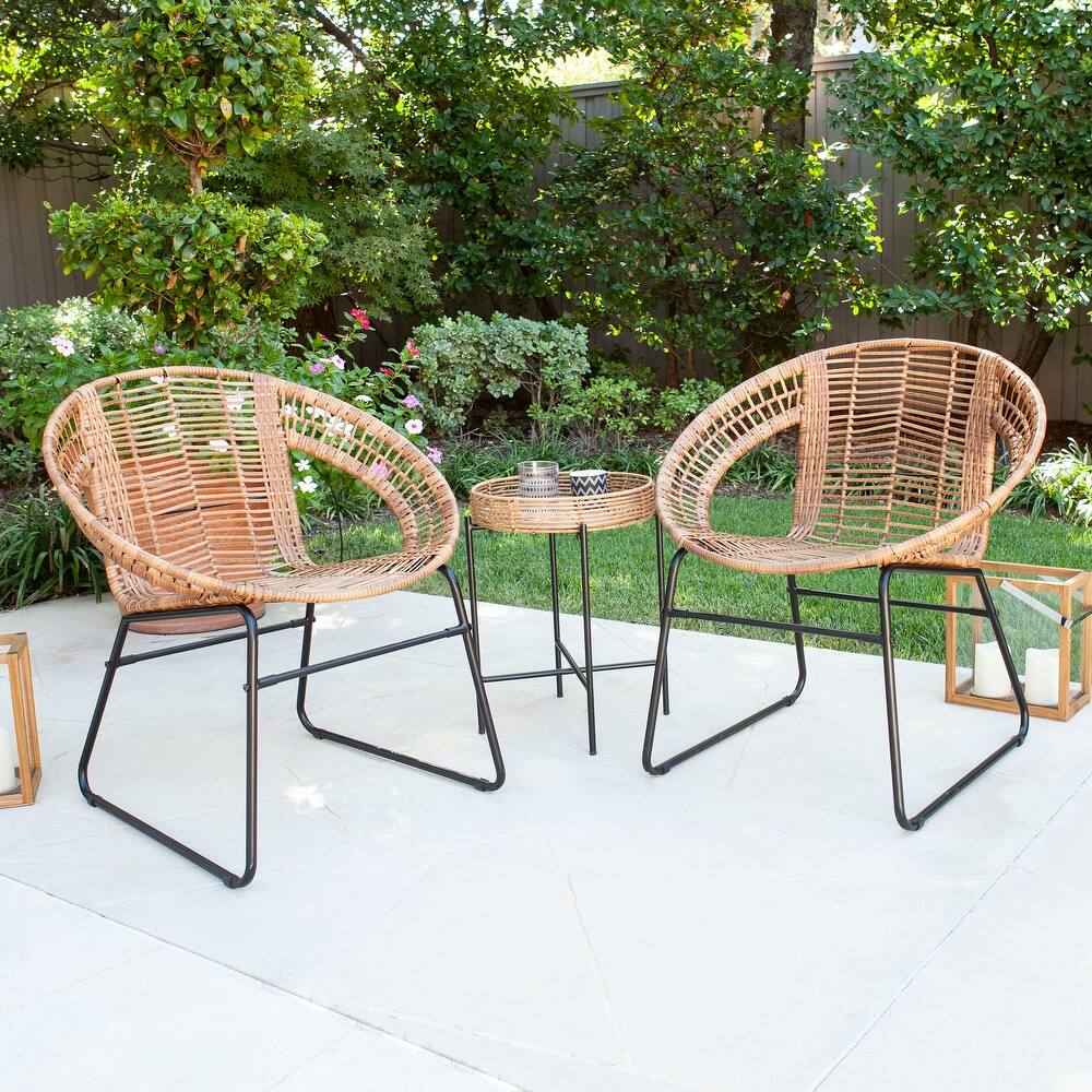 Arti Contemporary Natural Rattan Bistro Set by Havenside Home