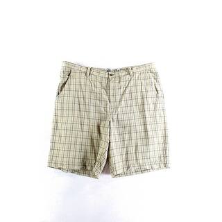 Tommy Bahama NEW Beige Mens Size 42 Plaid Textured 4-Pocket Shorts