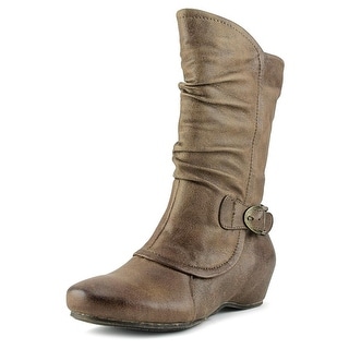 Baretraps Shelby Women Round Toe Synthetic Brown Mid Calf Boot