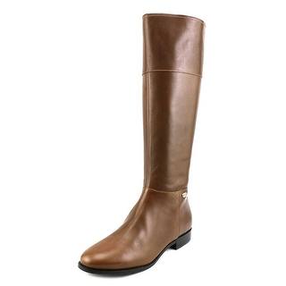 Cole Haan Primrose Riding Boot Women Round Toe Leather Brown Knee High Boot