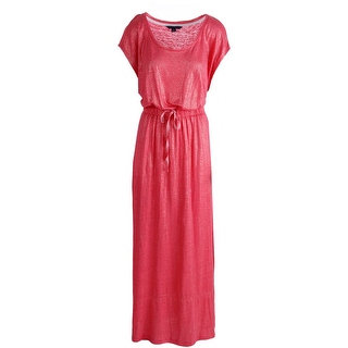 Tommy Hilfiger Womens Linen Shimmer Maxi Dress