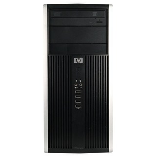 HP 6200 Pro Computer Tower Intel Core I3 2100 3.1G 4GB DDR3 1TB Windows 7 Pro 1 Year Warranty (Refurbished) - Black