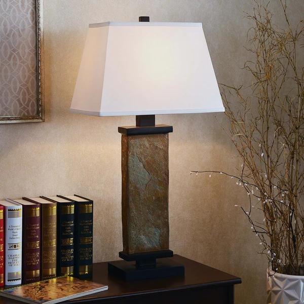 Copper Grove Papineau 29-inch Natural Slate Table Lamp