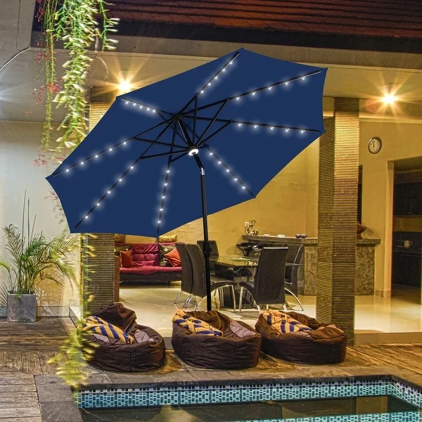 Ainfox 10Ft Outdoor Patio Solar Umbrella for Garden,Backyard,Pool