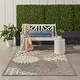preview thumbnail 58 of 158, Nourison Aloha Floral Modern Indoor/Outdoor Area Rug 3'6" x 5'6" - Cream/Grey