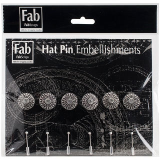 Silver Pin Embellishments 6/Pkg-Filigree