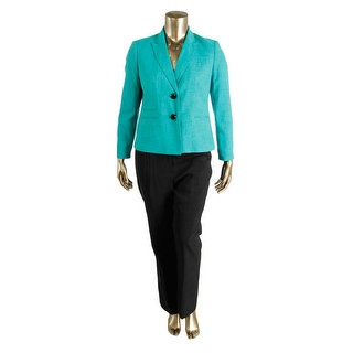 Le Suit Womens Petites The Hamptons Two Tone Long Sleeves Pant Suit - 8P