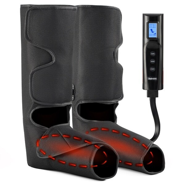 Belmint Foot & Leg Air Compression Massager with Heat, include 6 Modes