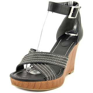 Style & Co Raynaa Women Open Toe Synthetic Black Wedge Sandal
