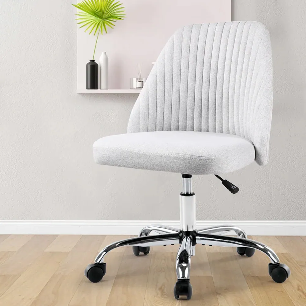 Modern Upholstered Home Office Chair Swivel Arm Desk Chair Task Chair