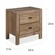Montauk Solid Wood 2-drawer Nightstand - Thumbnail 5