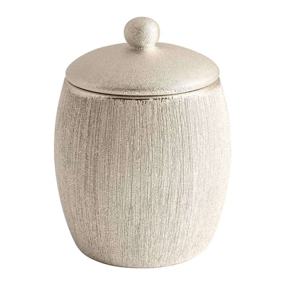 Shimmer Cotton Ball Jar - Gold - 3.78" x 3.78" x 5.2"