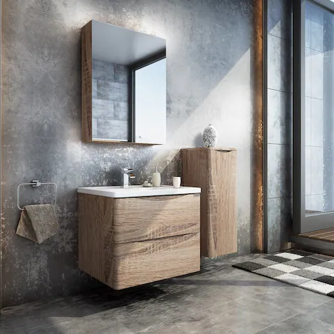 Koozzo Wall-Mounted Single Bathroom Vanity Set