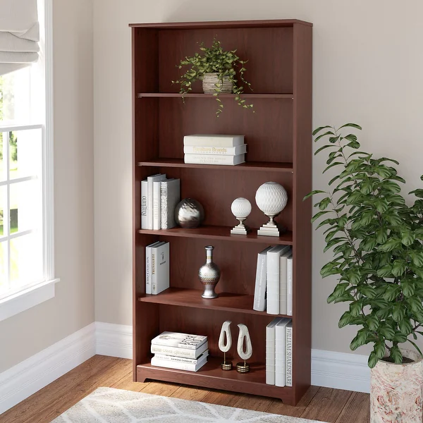 Cabot Tall 5 Shelf Bookcase by Bush Furniture