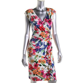 American Living Womens Matte Jersey Floral Print Wear to Work Dress
