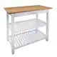 Thumbnail 16, 2-shelf Natural Solid Wood Top Kitchen Island - N/A. Changes active main hero.