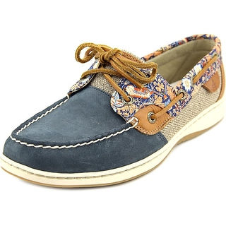 Sperry Top Sider Bluefish Women Moc Toe Leather Blue Boat Shoe