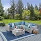 Santa Rosa Outdoor 6-piece Wicker Seating Sectional Set with Cushions by Christopher Knight Home - Thumbnail 6