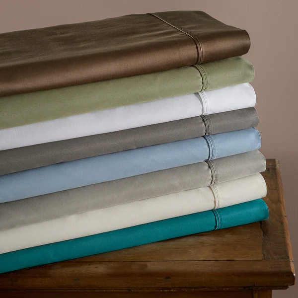 Miranda Haus 600-Thread Count Cotton and Polyester Solid Bed Sheet Set. Opens flyout.
