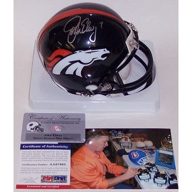 John Elway Autographed Hand Signed Denver Broncos Mini Helmet - PSA/DNA