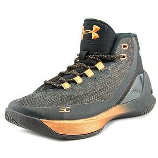 Under Armour Curry 3 Youth Round Toe Synthetic Black Basketball Shoe