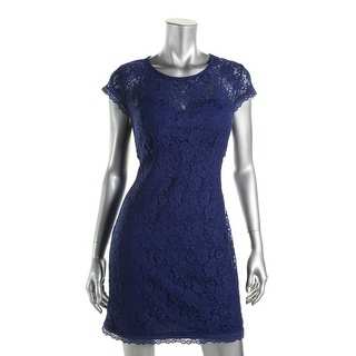 As U Wish Womens Juniors Cocktail Dress Lace Open Back
