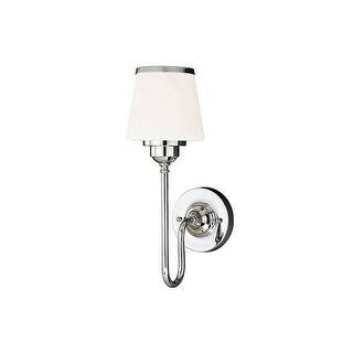 Vaxcel Lighting W0202 Kelsy 1 Light Bathroom Sconce with White Glass Shade