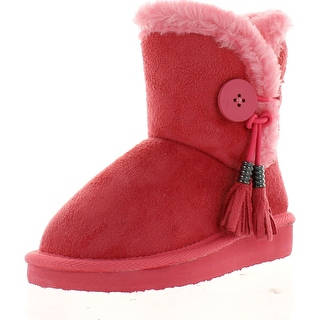 Link Aling-15K Children Girl's Comfort Button With Fringe Warm Winter Boots