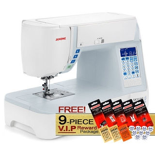 Janome Skyline S3 Computerized Sewing Machine, Free Ship and 9 Piece VIP Package