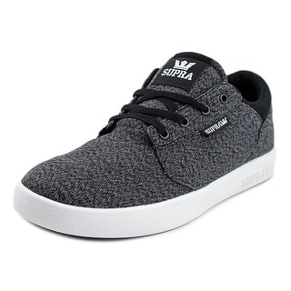 Supra Yorek Low Youth Round Toe Canvas Gray Sneakers