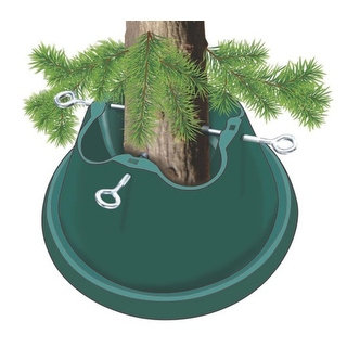 Heavy Duty Green Easy Watering Christmas Tree Stand - For Live Trees Up To 10'