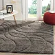 preview thumbnail 8 of 103, SAFAVIEH Florida Shag Sigtraud Abstract Waves 1.2-inch Area Rug