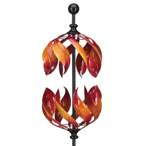 Vertical Wind Spinner - Double Flame - 11.5"X11.5"X65.75"
