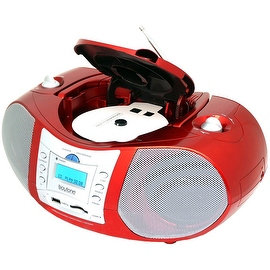 Boytone BT-6R CD Boombox Red Metallic color Edition Portable Music System with CD Player & USB/SD/MMC Slot, Digital FM Radio wit