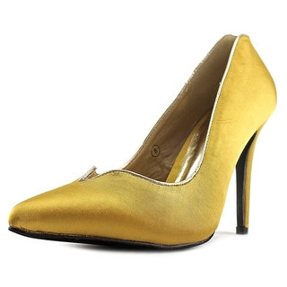 C Label Liberty-8B Women Pointed Toe Synthetic Gold Heels