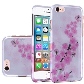 Insten Pink/ White Cherry Blossom Hard Snap-on Rubberized Matte Case Cover For Apple iPhone 5/ 5S/ SE