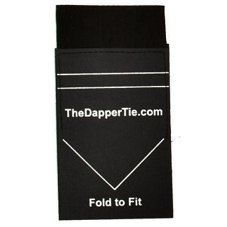 TheDapperTie - Men's Solid Flat Pre Folded Pocket Square on Card - regular
