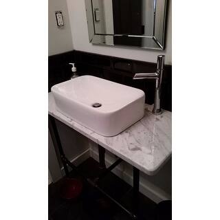Kraus Elavo 19 inch Rectangle Porcelain Ceramic Vessel Bathroom Sink