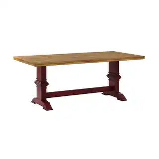 Eleanor Two-tone Solid Wood Top Dining Table by iNSPIRE Q Classic