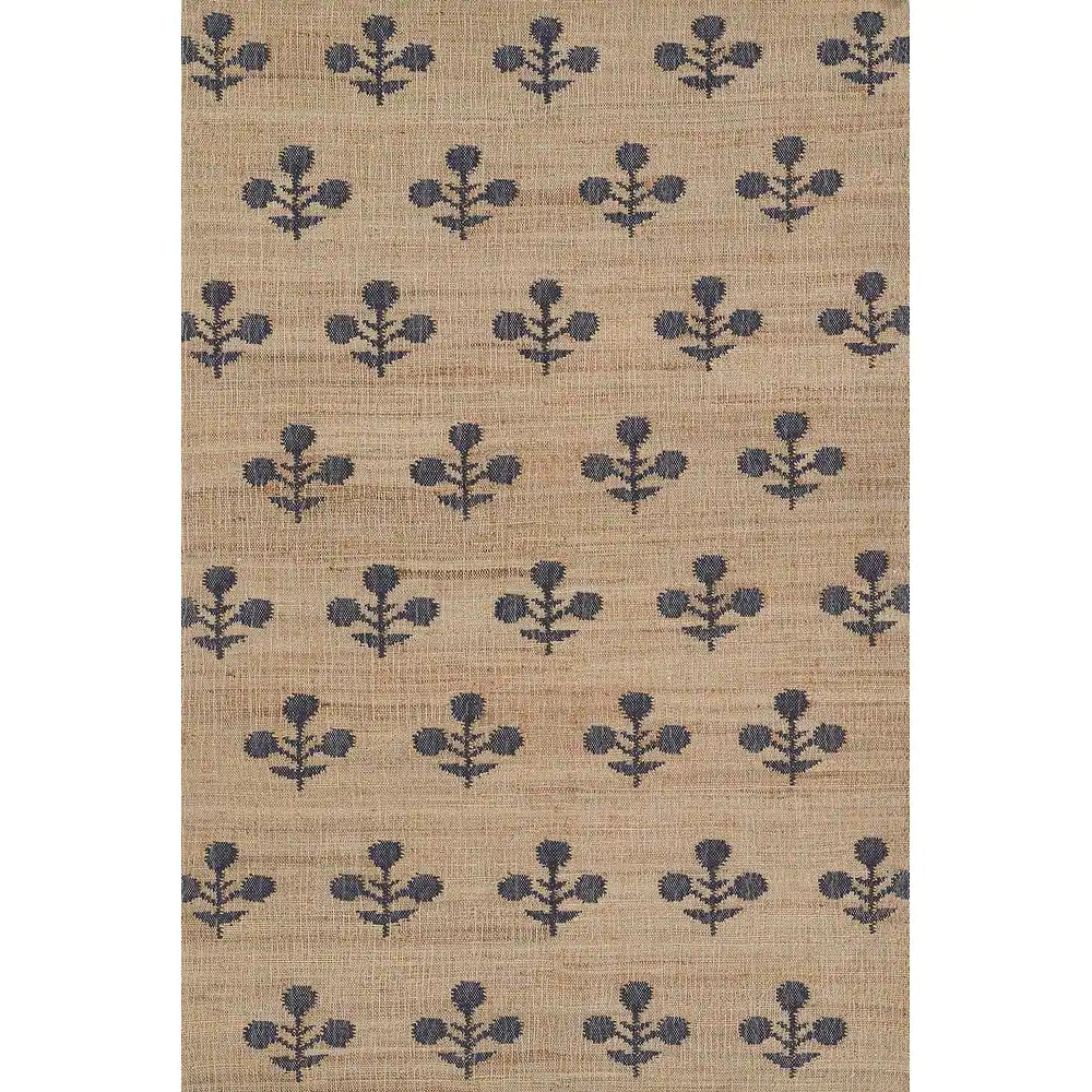 Erin Gates by Momeni Orchard Bloom Blue Hand Woven Wool and Jute Area Rug