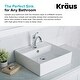 Kraus Elavo 18 1/2 inch Square Porcelain Ceramic Vessel Bathroom Sink - Thumbnail 16