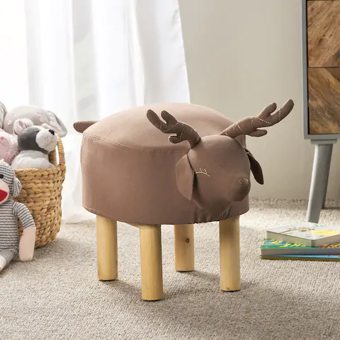 Elberta Contemporary Kids Deer Ottoman by Christopher Knight Home