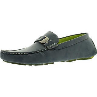 Coronado Men Casual Shoe Moc-5 Driving Moccasin With Stitched Toe And Buckle Details - Grey