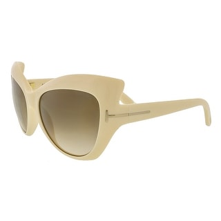 Tom Ford FT284/S 25F Bardot Ivory Full Rim Cateye Sunglasses - 59-17-130