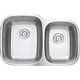 Ruvati 32-inch Undermount 60/40 Double Bowl 16 Gauge Stainless Steel Kitchen Sink - RVM4310 - 32-1/8″ x 20-5/8″ - Thumbnail 3